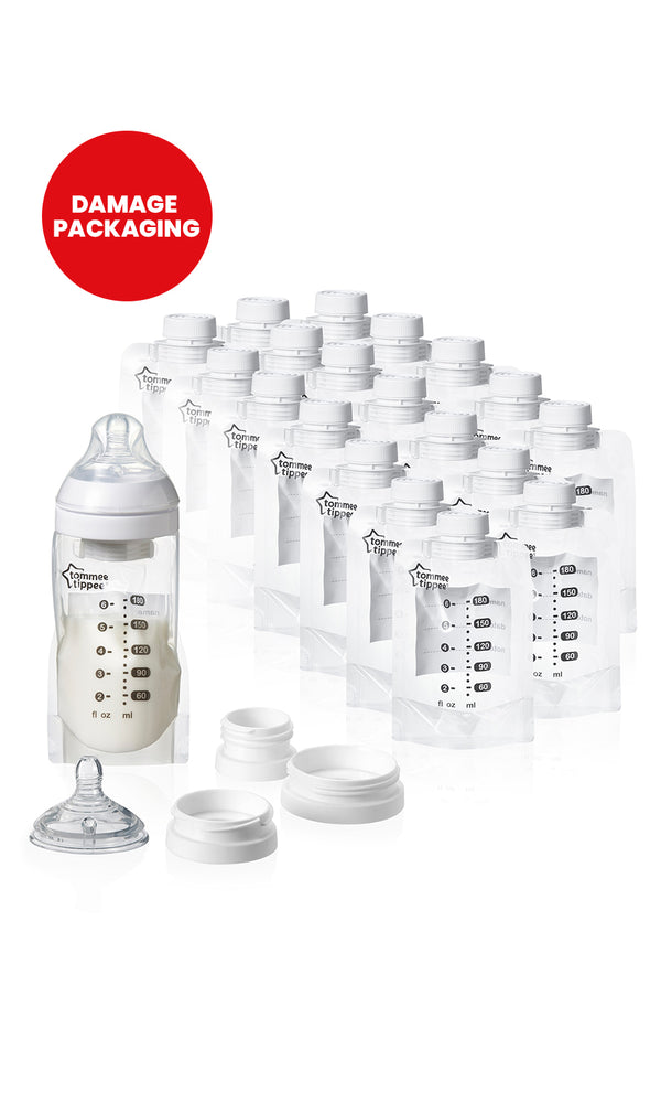 Tommee Tippee Express and Go Breast Milk Starter Kit - Damage Packaging