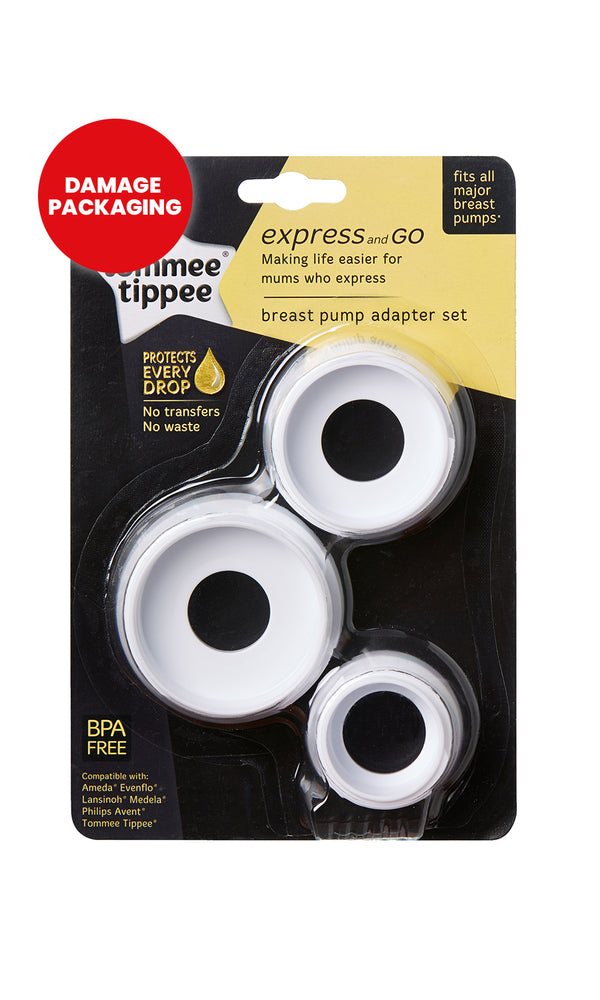 Tommee Tippee Express & Go Breast Pump Adapter Set - Damage Packaging