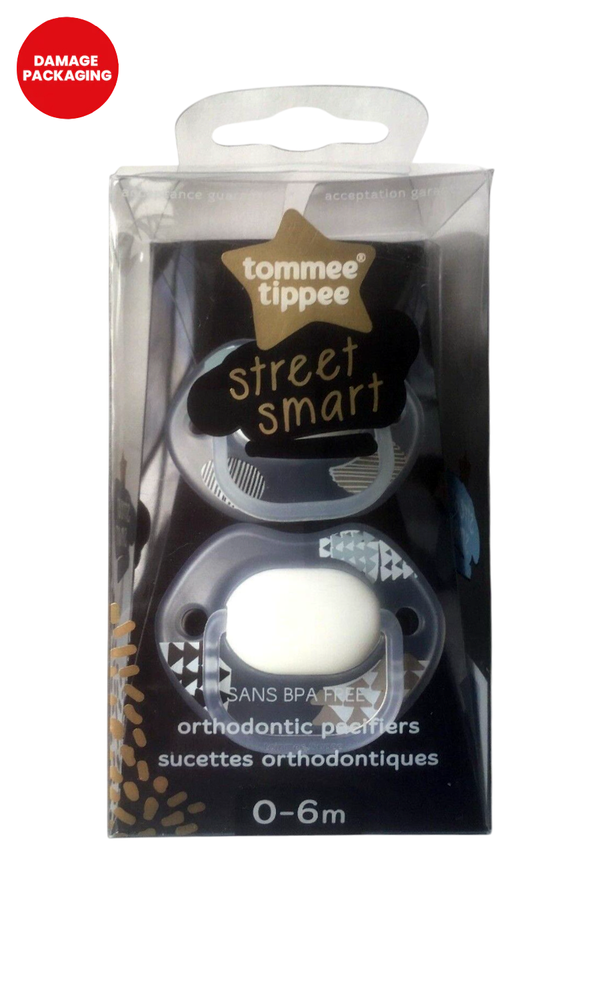 Tommee Tippee Street Smart Orthodontic Colorful Soother - Damage Packaging